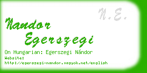 nandor egerszegi business card